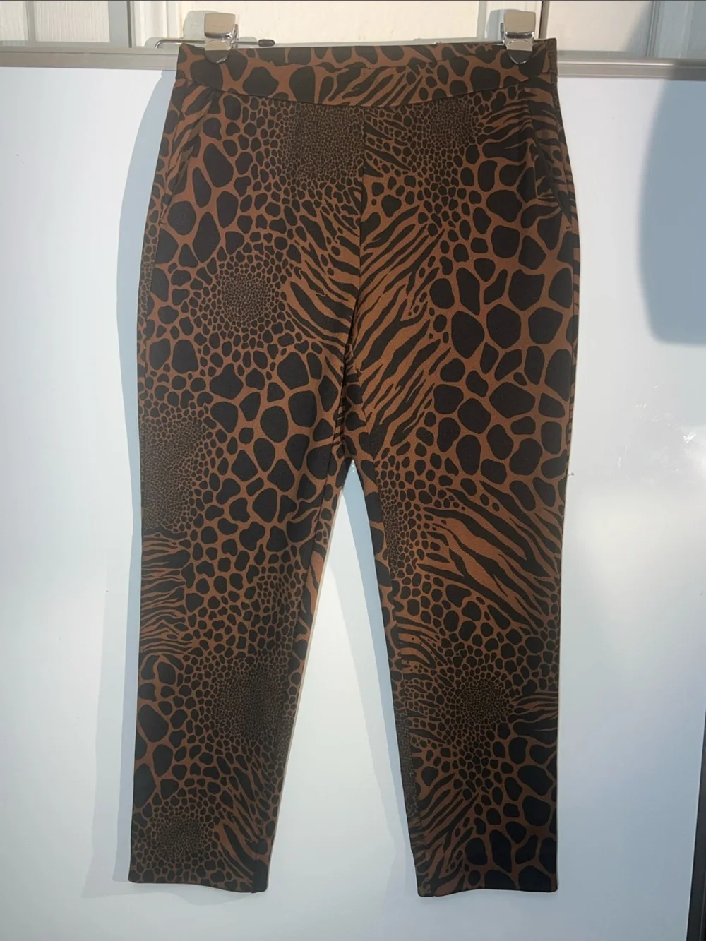 Michael Kors Brown and Black Animal Print Leggings